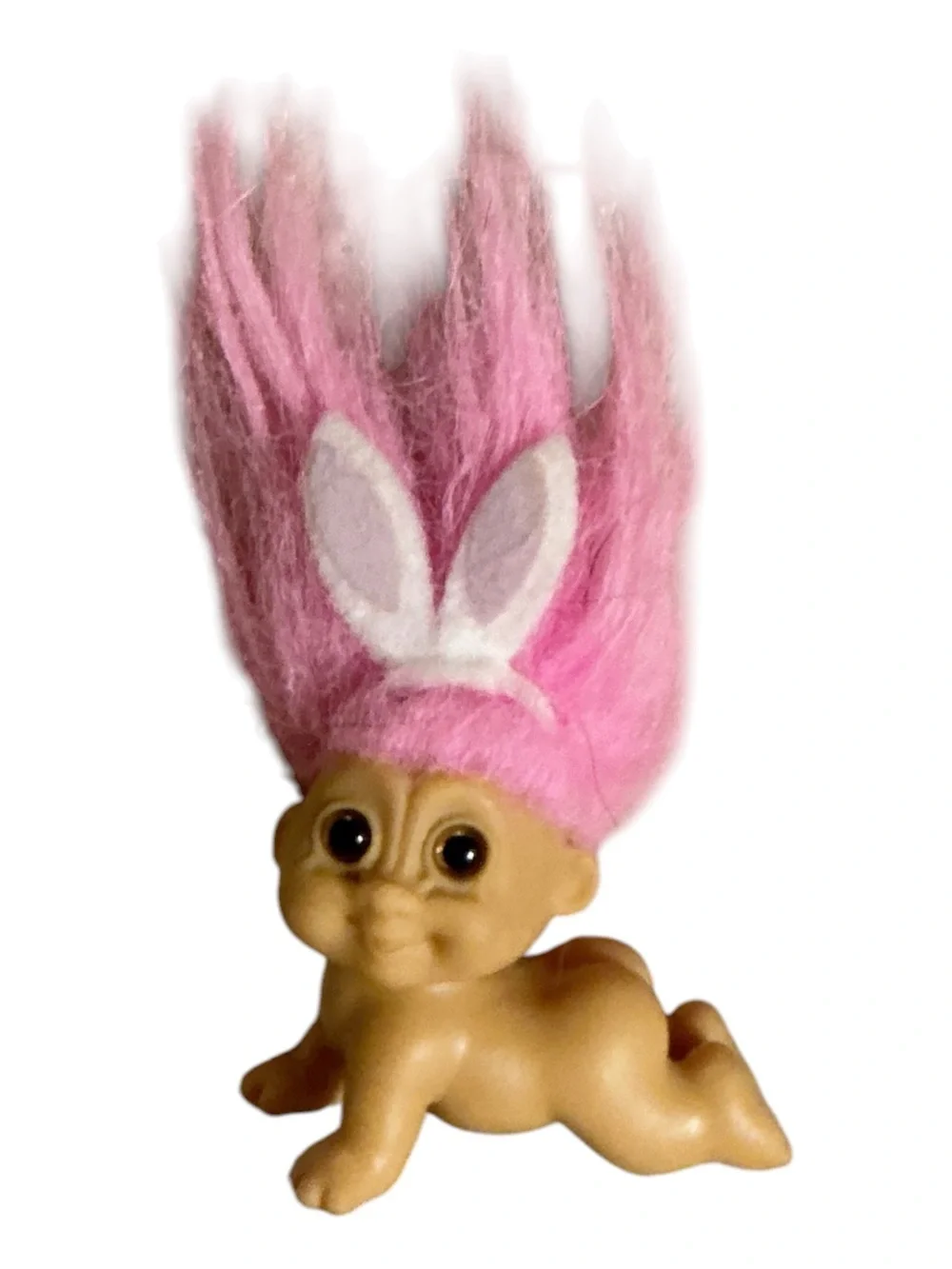 Russ Pink-Haired Baby Troll with Bunny Ear Headband
